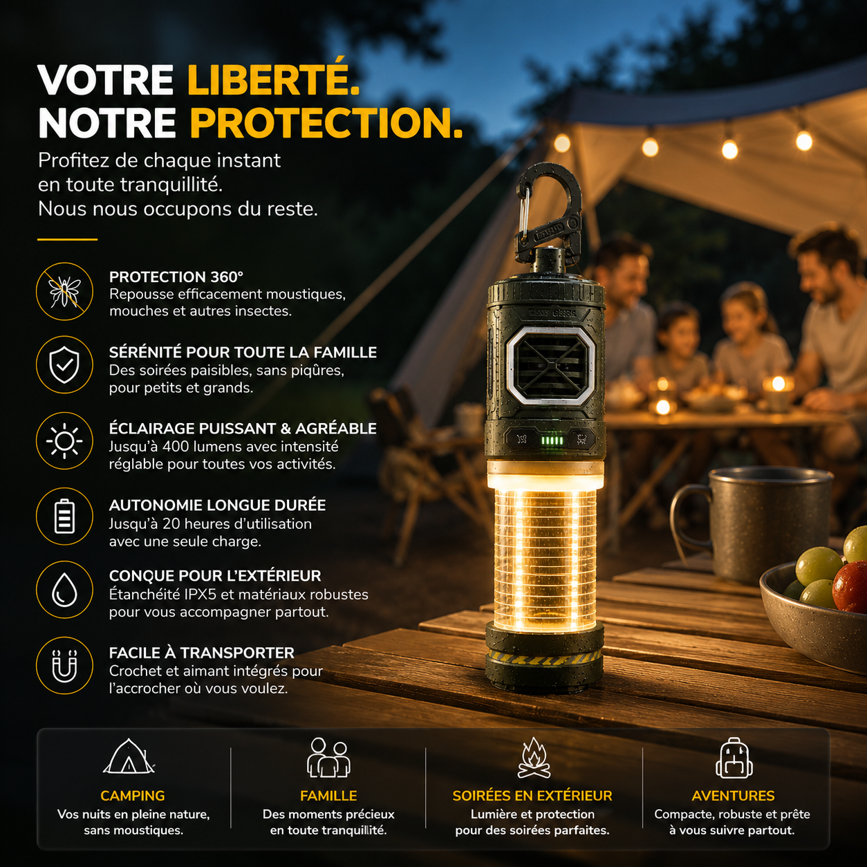 Lanterne Anti-Moustique Eloria™